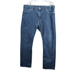 Levi's 513 Mens Jeans Size 38x32 Blue Dark Wash Slim Straight Leg Cotton Stretch